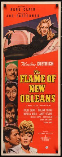 9j007 FLAME OF NEW ORLEANS insert '41 Vargas art of sexy Marlene Dietrich, directed by Rene Clair!