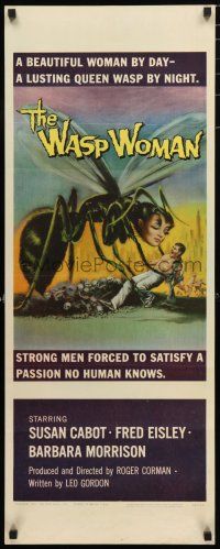 9j006 WASP WOMAN insert '59 most classic art of Roger Corman's lusting human-headed insect queen!