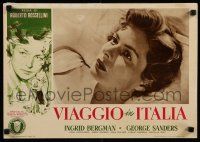 9j433 STRANGERS Italian 13x18 pbusta '53 best close up of Ingrid Bergman, Roberto Rossellini!