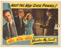 9j184 MURDER, MY SWEET LC '44 Dick Powell accusing Shirley, Raymond Chandler's Farewell My Lovely!