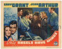 9j185 ONLY ANGELS HAVE WINGS LC '39 Jean Arthur watches Mitchell tend to injured Cary Grant, Hawks