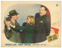 9j196 THIS GUN FOR HIRE LC '42 scared Veronica Lake stops Alan Ladd from shooting Laird Cregar!