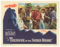 9j203 TREASURE OF THE SIERRA MADRE LC #7 '48 Humphrey Bogart, Holt & Huston meet with Indians!