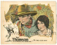 9j204 TWO-GUN MAN LC '26 great close up of tough cowboy Fred Thomson & scared Olive Hasbrouck!