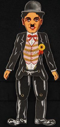 9j239 CHARLIE CHAPLIN English dancing paper doll 1910s it WILL amuse & mystify your friends!