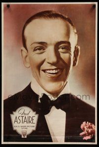 9j025 FRED ASTAIRE 20x29 personality poster '30s wonderful close up smiling portrait in tuxedo!