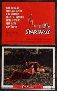 9j207 SPARTACUS 9 roadshow LCs '61 Kubrick classic, Kirk Douglas, Laurence Olivier, Jean Simmons!