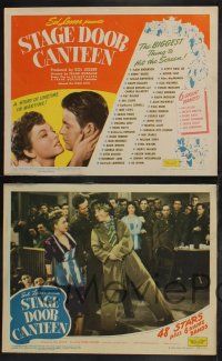 9j220 STAGE DOOR CANTEEN 8 LCs '43 Harpo Marx, Merle Oberon & United Artists WWII all-stars!