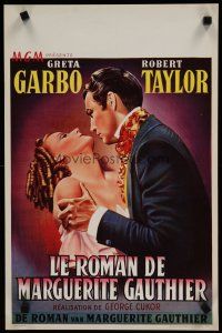 9k239 CAMILLE Belgian R50s great close up art of Greta Garbo & Robert Taylor!