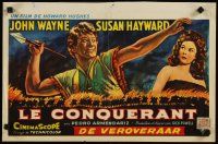 9k242 CONQUEROR Belgian '56 barbarian John Wayne, sexy Susan Hayward!