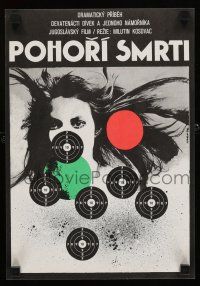 9k378 POHORI SMRTI Czech 11x16 '78 Vaca art of woman & shooting targets!