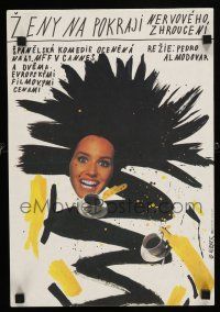 9k406 WOMEN ON THE VERGE OF A NERVOUS BREAKDOWN Czech 11x16 '89 directed by Pedro Almodovar!