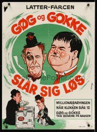 9k780 GOG OG GOKKE SLAR SIG LOS Danish '70s wacky art from Laurel & Hardy compilation!