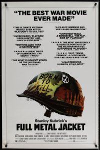 9k080 FULL METAL JACKET English 1sh '87 Stanley Kubrick Vietnam War movie, Castle art!