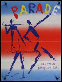 9k695 PARADE French 23x32 '74 Jacques Tati, cool surreal art by Lagrange & Roger Boumendil!