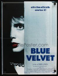 9k711 BLUE VELVET French 15x21 '87 directed by David Lynch, sexy Isabella Rossellini!