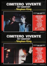 9k461 PET SEMATARY set of 6 Italian photobustas '89 Stephen King's best selling thriller!