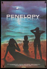 9k533 PENELOPY Polish 27x38 '89 different Kitowski art of nude women on beach!