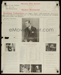 9k099 STOLEN MOMENTS English trade ad '20 images of Rudolph Valentino!