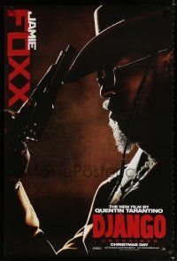 9m245 DJANGO UNCHAINED teaser DS 1sh '12 cool close-up image of Jamie Foxx in title role!