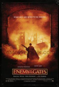 9m265 ENEMY AT THE GATES advance DS 1sh '01 Jude Law, Joseph Fiennes, cool image of sniper in WWII!