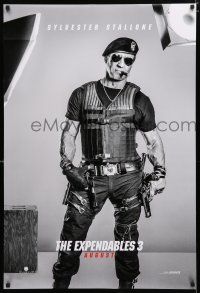 9m276 EXPENDABLES 3 teaser DS 1sh '14 Sylvester Stallone smoking cigar w/two Kimber .45s!