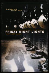 9m308 FRIDAY NIGHT LIGHTS teaser DS 1sh '04 Texas high school football, cool image of locker room!