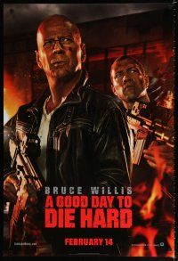9m332 GOOD DAY TO DIE HARD style B teaser DS 1sh '13 Bruce Willis, Winstead, Jai Courtney!