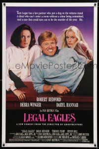 9m454 LEGAL EAGLES 1sh '86 Robert Redford, Daryl Hannah, Debra Winger, directed by Ivan Reitman!