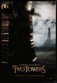 9m472 LORD OF THE RINGS: THE TWO TOWERS teaser DS 1sh '02 Peter Jackson & J.R.R. Tolkien epic!