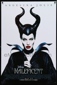 9m485 MALEFICENT advance DS 1sh '14 cool close-up image of sexy Angelina Jolie in title role!