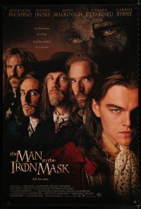 9m487 MAN IN THE IRON MASK 1sh '98 Leonardo DiCaprio, John Malkovich, Jeremy Irons!