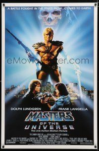 9m502 MASTERS OF THE UNIVERSE 1sh '87 great image of Dolph Lundgren as He-Man!