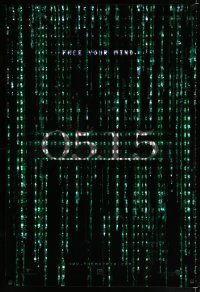9m503 MATRIX RELOADED 05.15 holofoil teaser 1sh '03 Keanu Reeves, Carrie-Anne Moss, free your mind!