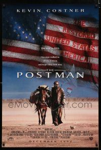 9m603 POSTMAN advance 1sh '97 cool post-apocalyptic image of Kevin Costner!