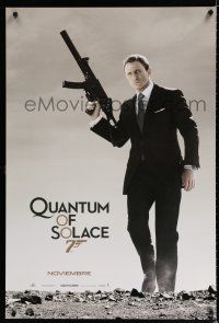 9m615 QUANTUM OF SOLACE Spanish/U.S. teaser DS 1sh '08 Daniel Craig as Bond with H&K submachine gun!