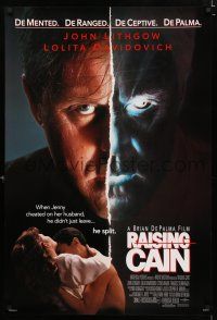 9m623 RAISING CAIN 1sh '92 evil John Lithgow, Lolita Davidovich, Brian De Palma directed!