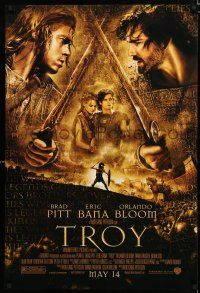 9m793 TROY advance DS 1sh '04 Eric Bana, Orlando Bloom, Brad Pitt as Achilles!