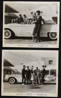 9p986 T-BIRD GANG 2 8x10 stills '59 both with young Jack Nicholson, produced by Roger Corman!