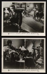 9p997 YOUNG MAN WITH A HORN 2 8x10 stills '50 jazz man Kirk Douglas and sexy Lauren Bacall!