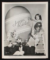 9p776 BEVERLY SIMMONS 4 8x10 stills '40s close ups of the cute child actress, cool Easter portrait!