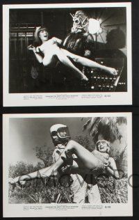 9p679 FRANKENSTEIN MEETS THE SPACE MONSTER 6 8x10 stills '65 great wacky monster and sexy images!