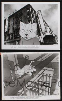 9p798 FRITZ THE CAT 4 8x10 stills '72 Ralph Bakshi sex cartoon, he's x-rated and animated!