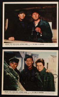 9p209 GUNS OF NAVARONE 4 color 8x10 stills '61 Gregory Peck, David Niven, Anthony Quinn, classic!
