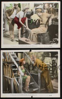 9p238 MISS SADIE THOMPSON 3 color 8x10 stills '53 all with sexy Rita Hayworth & Aldo Ray!