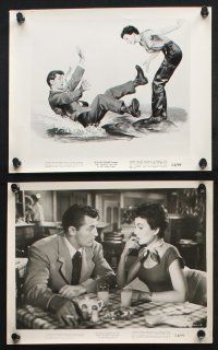 9p342 SHE COULDN'T SAY NO 18 8x10 stills '54 short-haired Jean Simmons, Dr. Robert Mitchum!