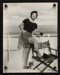 9p834 SHEILA MACRAE 4 7.5x9.5 stills '40s great full-length images on sound stage ship!
