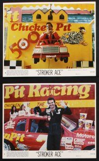 9p091 STROKER ACE 8 8x10 mini LCs '83 Burt Reynolds & sexy Loni Anderson, Nabors, Beatty, NASCAR!