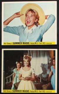 9p100 SUMMER MAGIC 8 color English FOH LCs '63 great images of Hayley Mills, Burl Ives, shaggy dog!