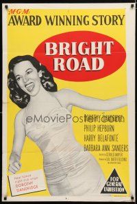9r133 BRIGHT ROAD Aust 1sh '53 famed nightclub singer Dorothy Dandridge paired w/ Harry Belafonte!